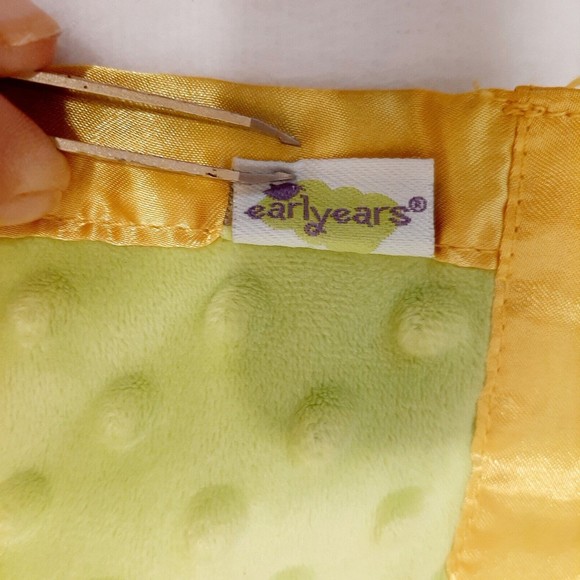 Early Years Hedgehog Lovey Security Blanket Plush Dots Clip Satin Trim Back Toy - Picture 9 of 16